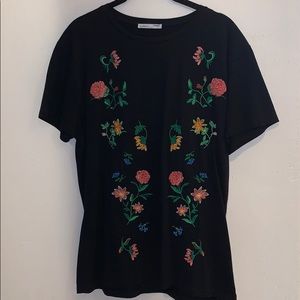 Floral Black Zara T-Shirt
